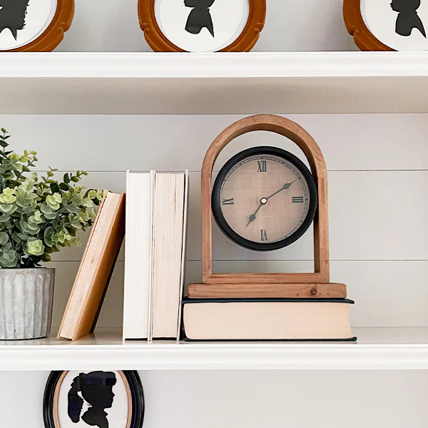 Eclectic Wooden Tabletop Clock