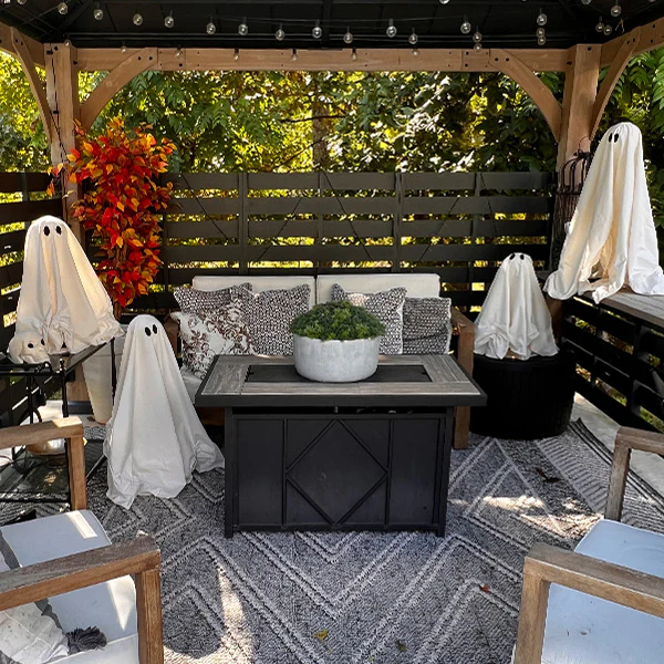 Light Up LED Ghosts with Timer, Set of Two, Choose Your Size