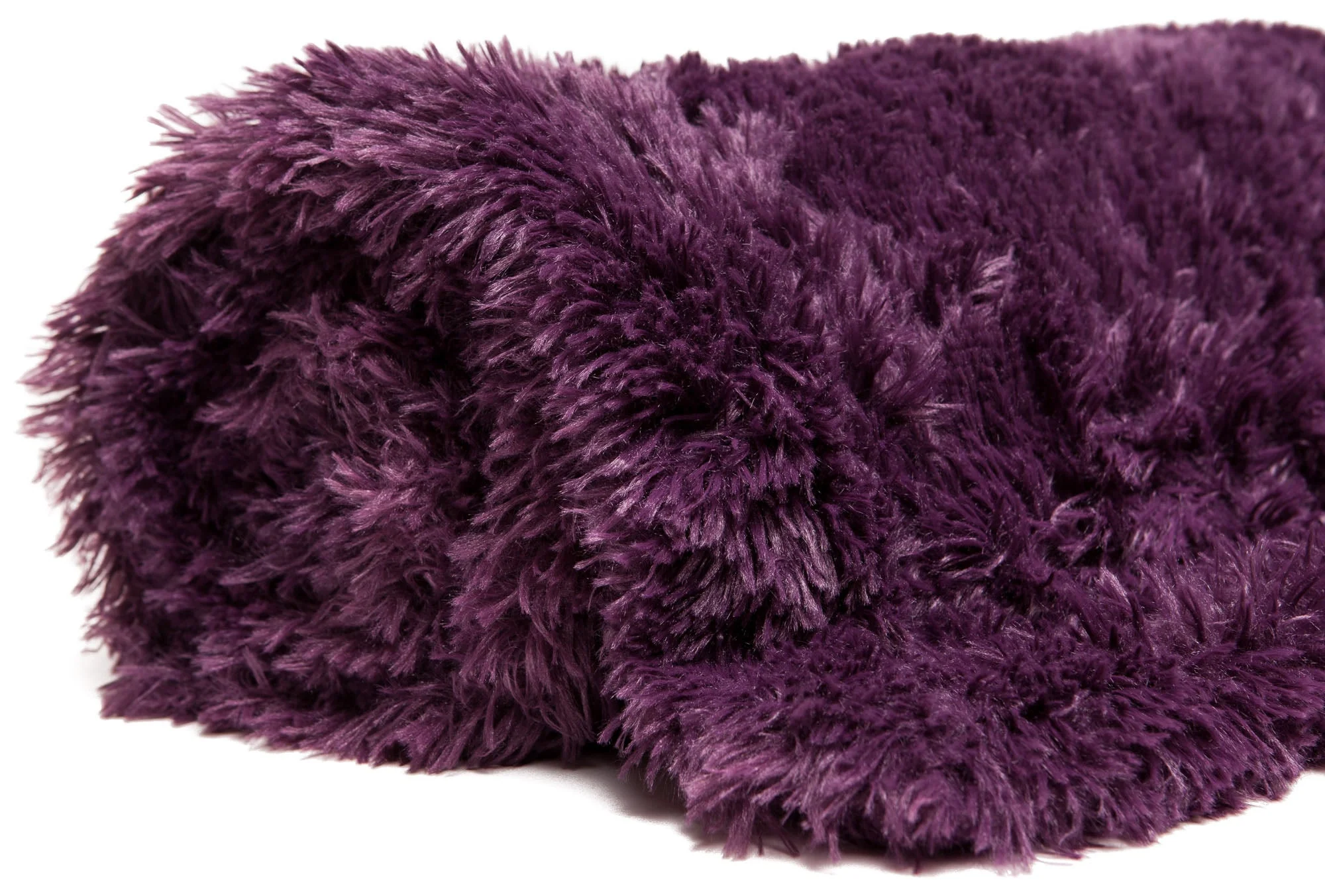 Solid Faux Long Fur Throw Blanket
