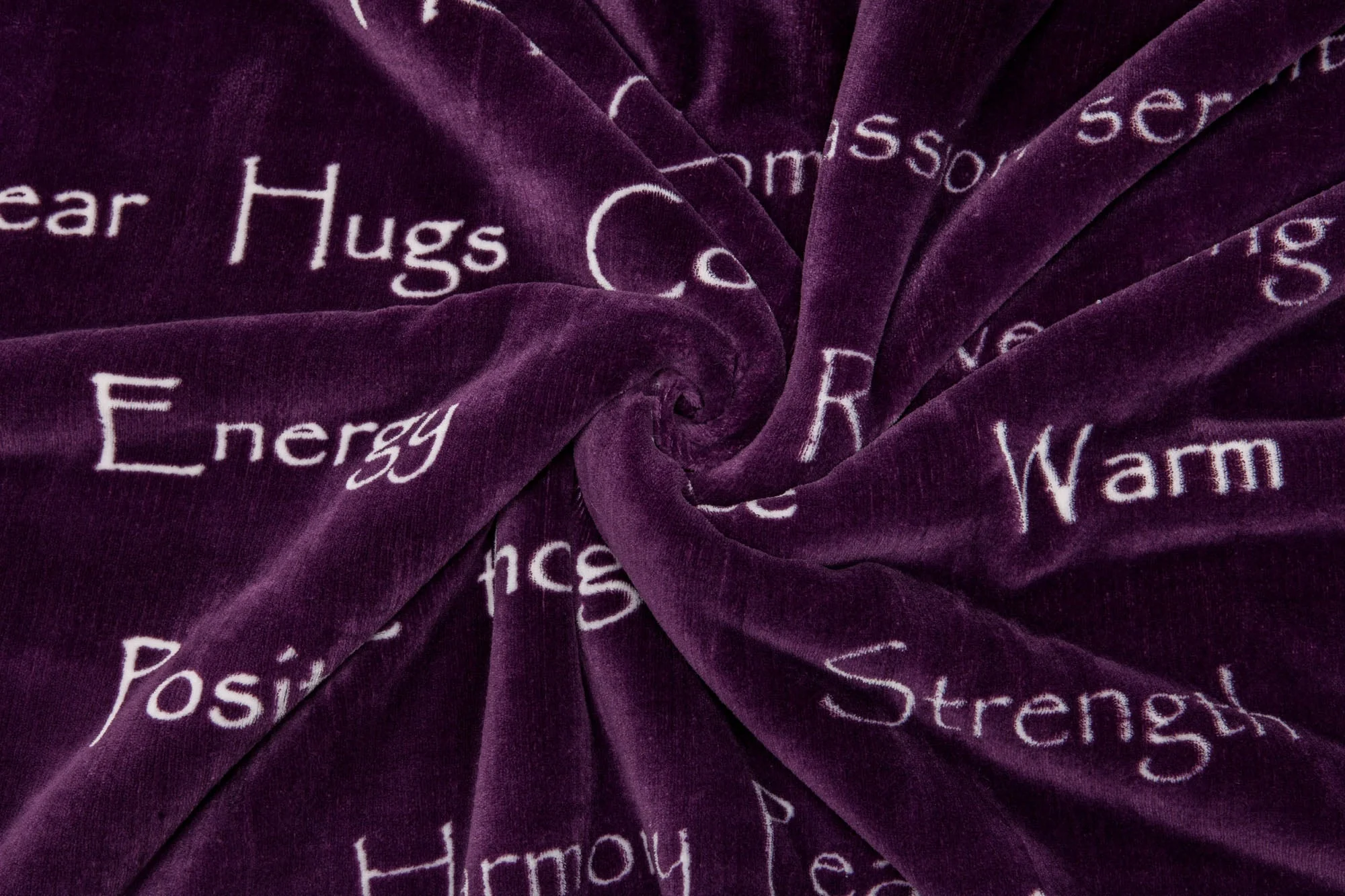 Gift Faux Fur Comfort Words Throw Blanket