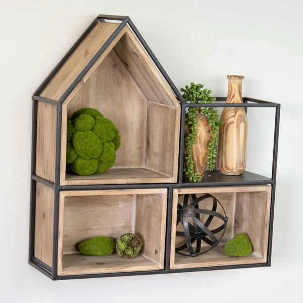 Modern Farmhouse Cubby Wall Shelf