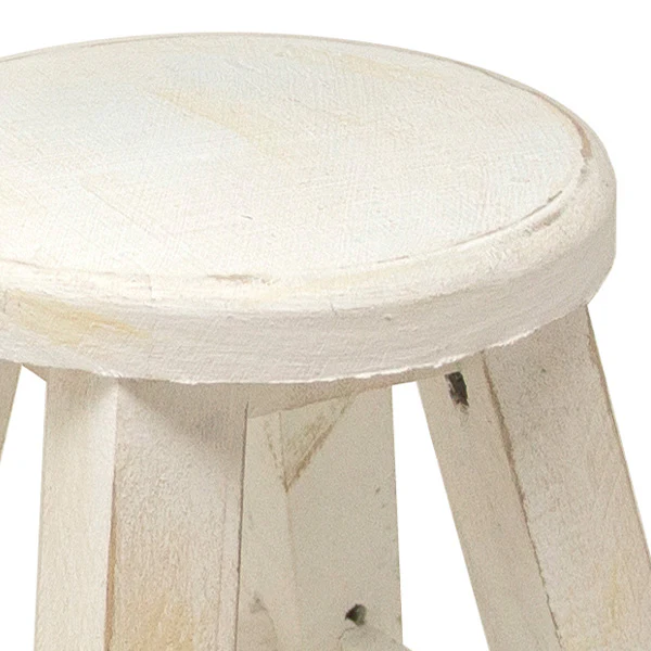 Whitewashed Riser Stools, Set of 2