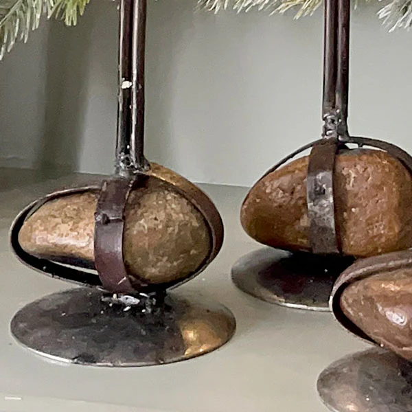 Reclaimed Rustic Metal Crosses, Set of 3