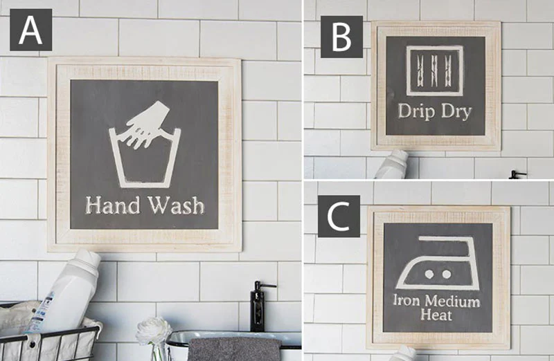 Laundry Chalkboard Inspired Signs