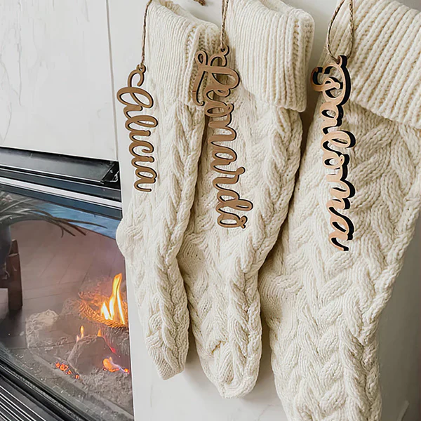 Cream Hand-Knitted Stocking