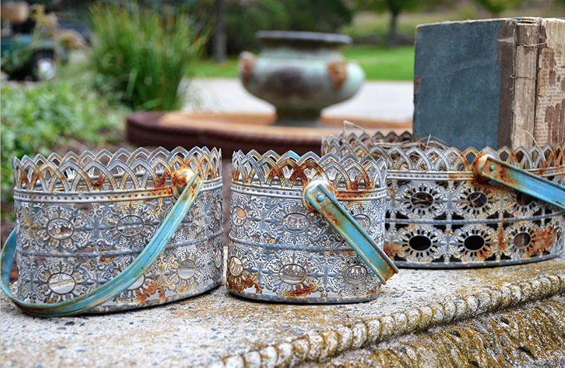Oval Pierced Baskets Set of 3