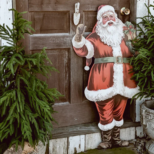 43 Inch Metal Santa Outdoor Cutout