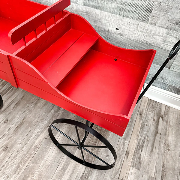 Vintage Inspired Rolling Christmas Cart