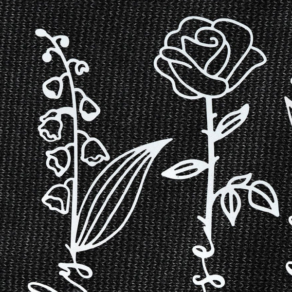 Raw Steel Birth Month Spring Flower Bouquet Markers, Set of 4