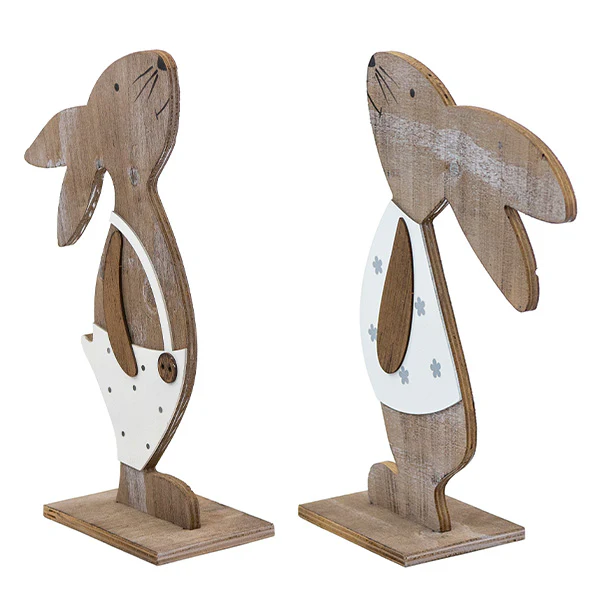 Boy & Girl Bunny Easter Decorations, Set of 2, Choose Your Style