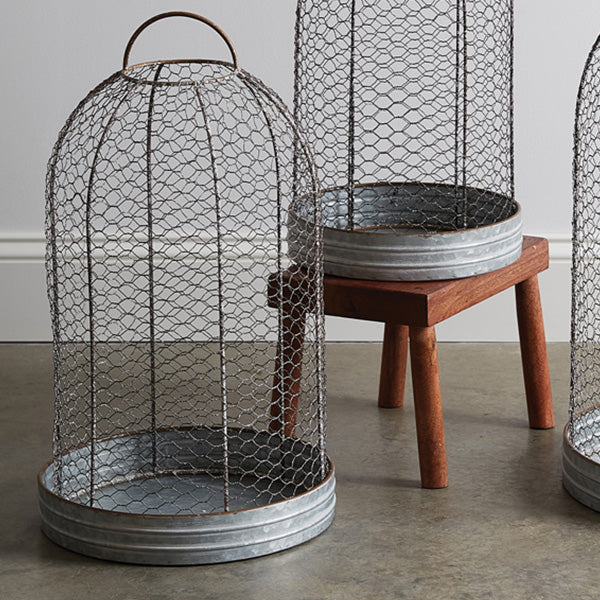 Wire Mesh Cloches, Set of Three