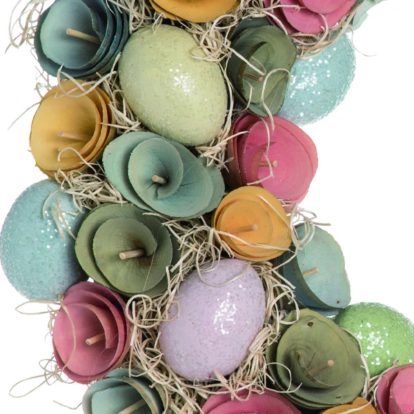 Rosette Easter Egg Wreath