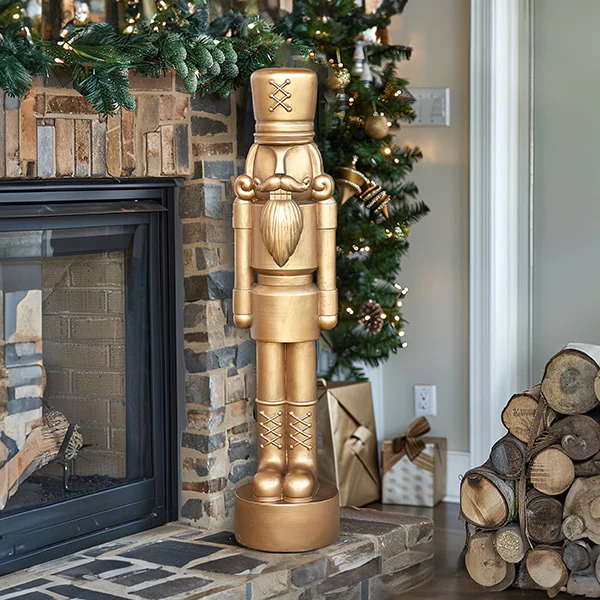 30 Inch Gilded Nutcracker Statue
