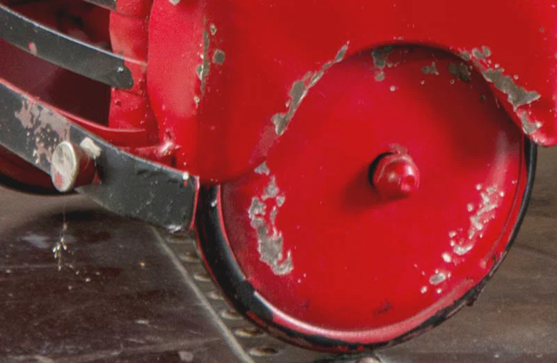 Antiqued Red Metal Truck