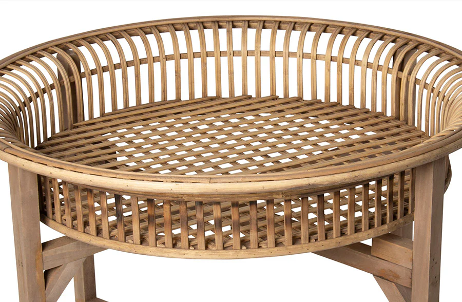 Removable Tray Top Bamboo Tables, Set of 2