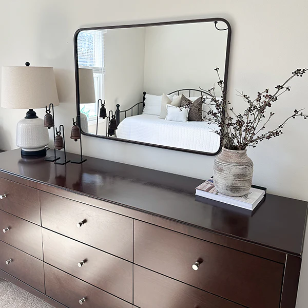 Timeless Rounded Rectangular Bronze Mirror