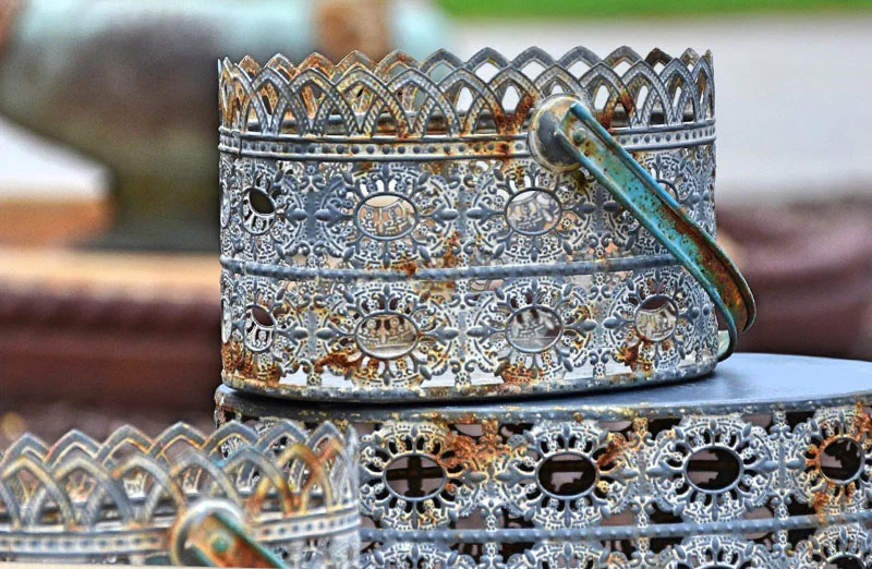 Oval Pierced Baskets  Set of 3