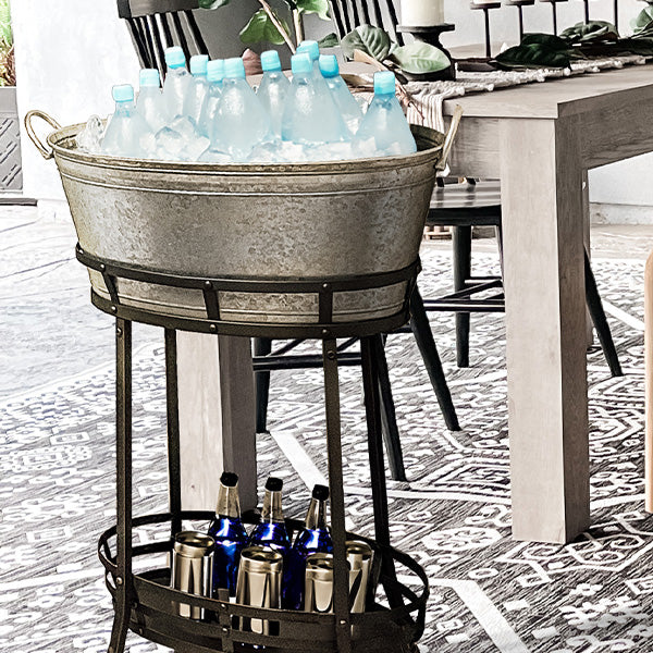 Multi-Purpose Metal Beverage Tub