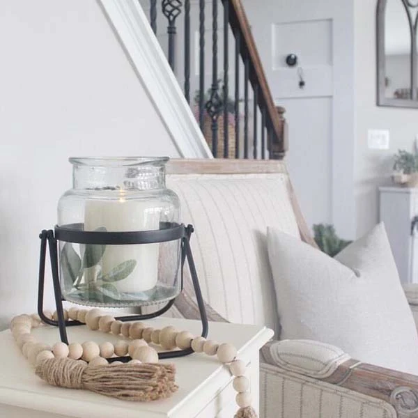 Standing Glass Jar Candle Holder