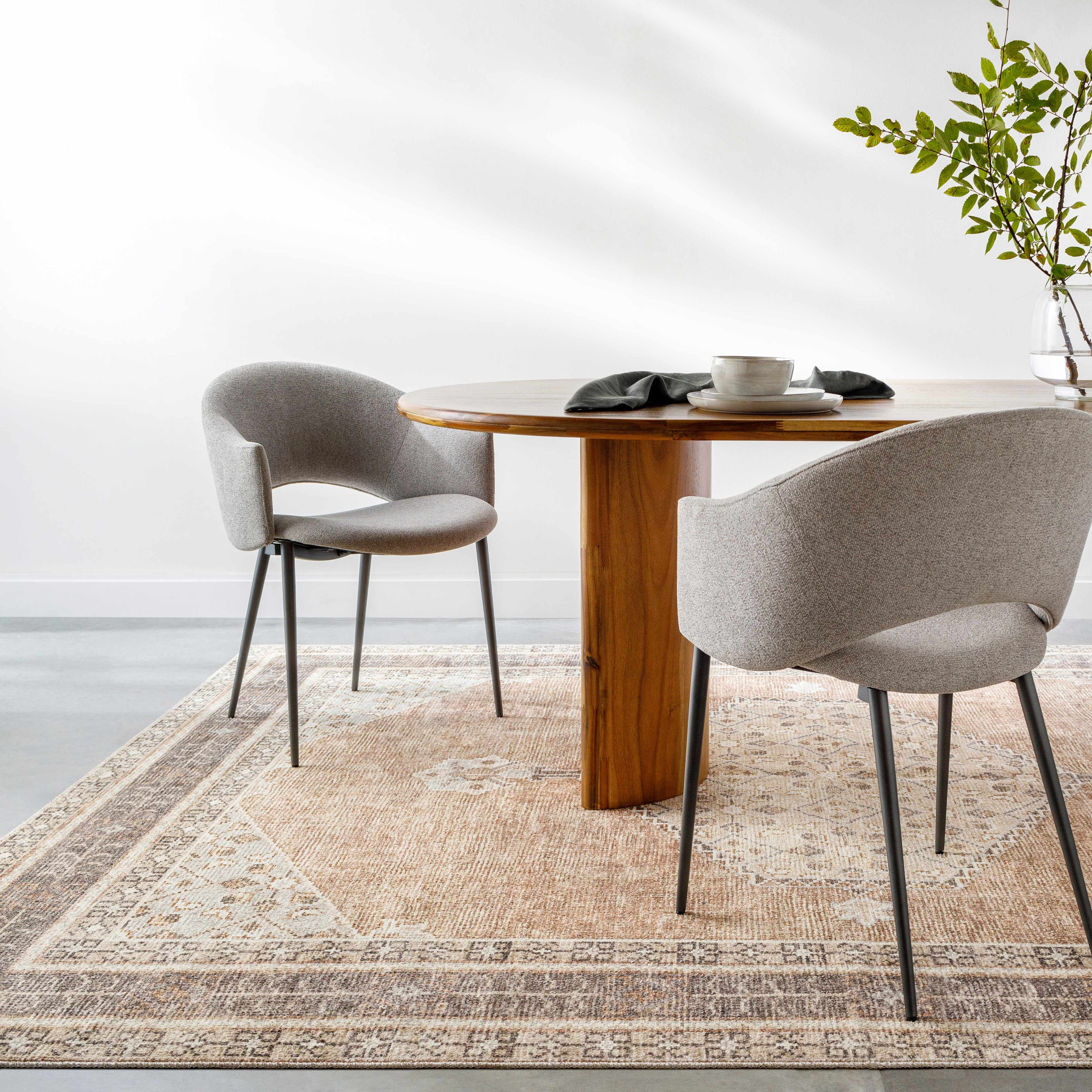 Terracotta Medallion Area Rug