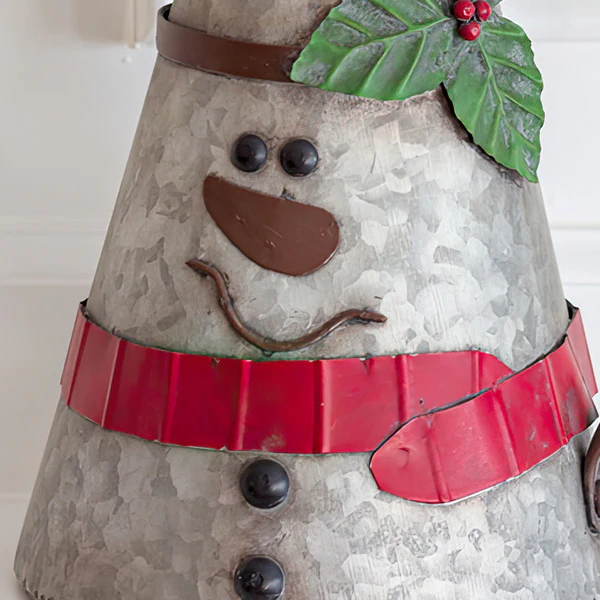 Adorable Snowman Tall Metal Pitcher