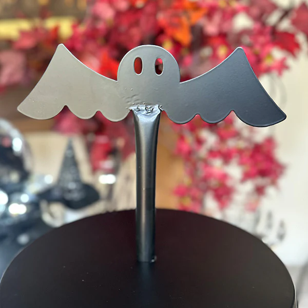 Two Tier Bat Black Metal Display Stand