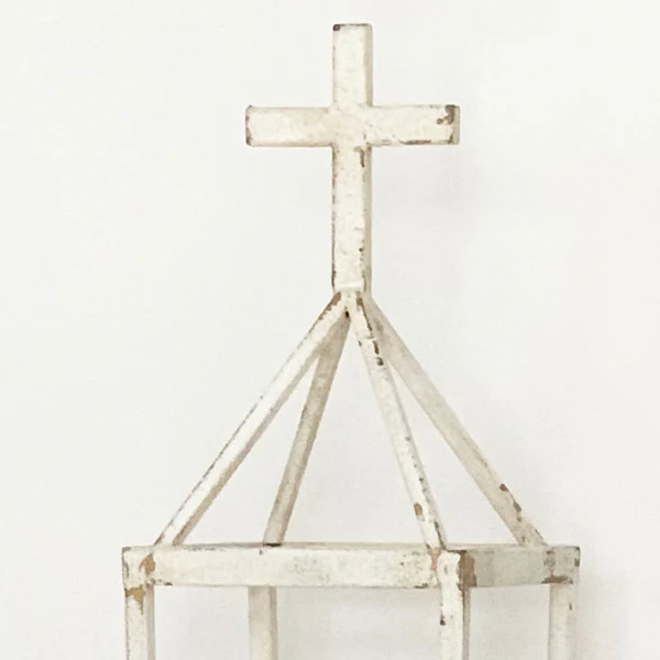 Cross Accent Four Tiered Shelving Unit