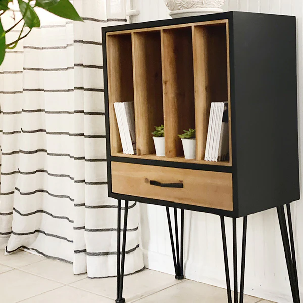 Two-Toned Mid-Century Cubby Cabinet
