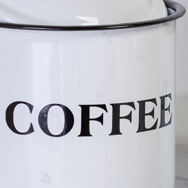 Enamelware Kitchen Canisters, Set of 3