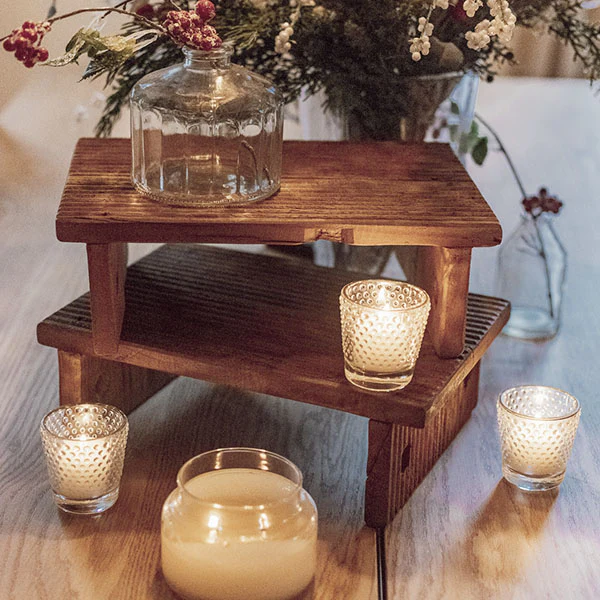 Repurposed Wooden Ship Ladder Risers, Set of 2