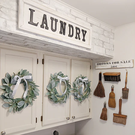 Classic Distressed Wooden Laundry Sign