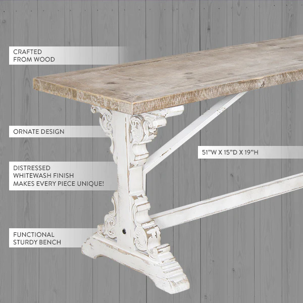 Corbel Inspired Wood Bench