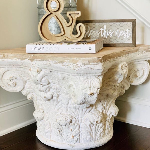 Carved Column Side Table