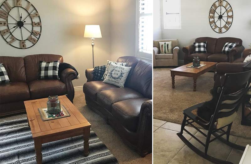 *HUGE* Rustic Wood and Metal Wall Clock