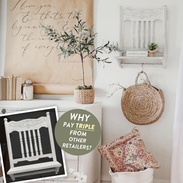 Hanging Farmhouse Chair Shelf