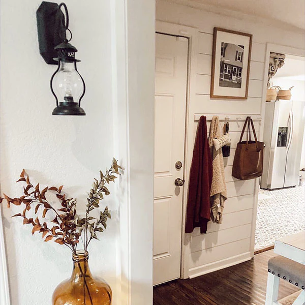 Hanging LED Lantern with Wall Bracket