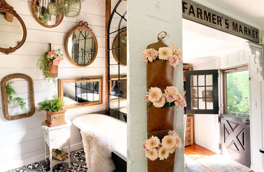 Faux Leather Pocket Wall Cubbies, Set of 3