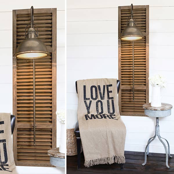 Wood Shutter Wall Lamp