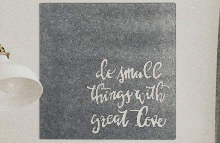 Great Love Metal Cutout Sign
