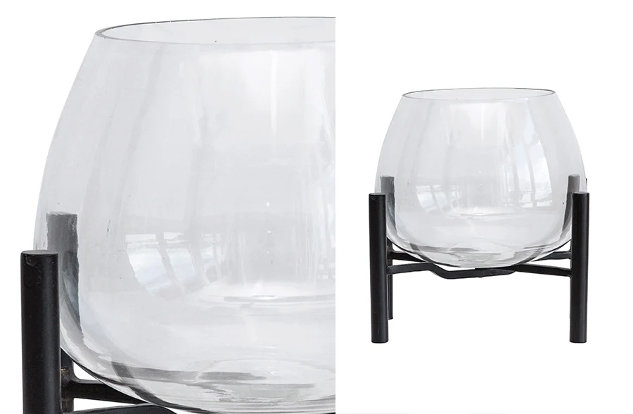 Glass Bulb Planter with Stand