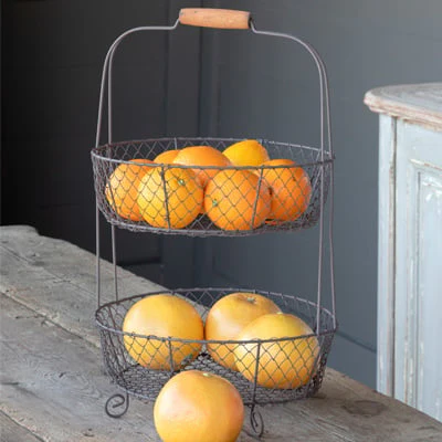 *Large* Two Tier Wire Basket
