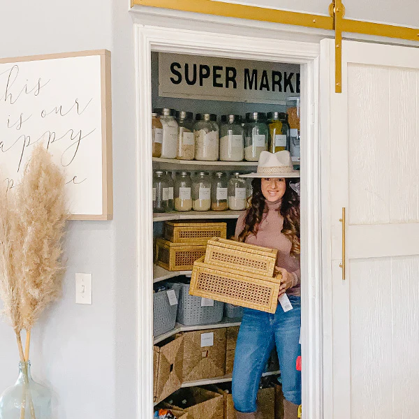 Cane & Rattan Trunks, Set of 2