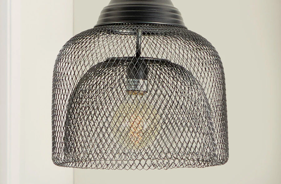 Nested Black Caged Pendant Light