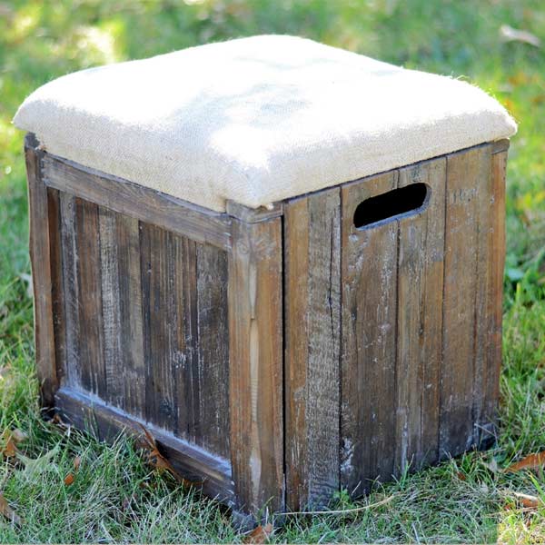 Collapsible Wooden Storage Stool