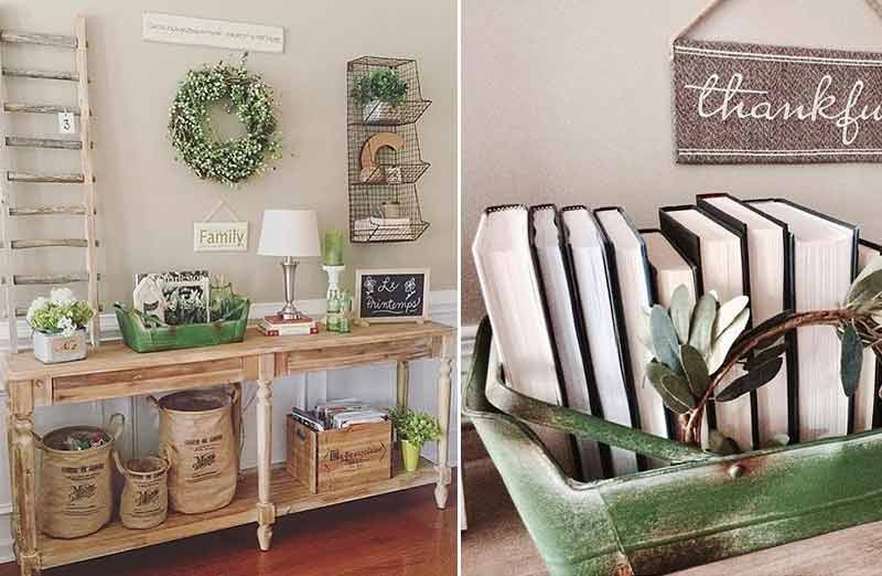 *Large* Green Garden Metal Basket