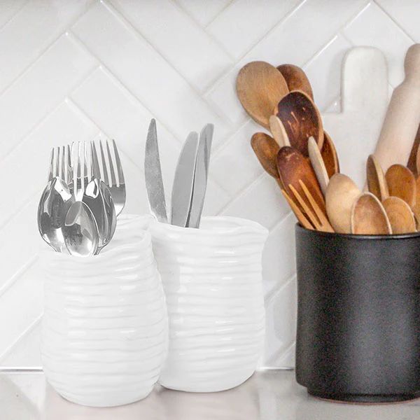 3 Section Ceramic Round Caddy