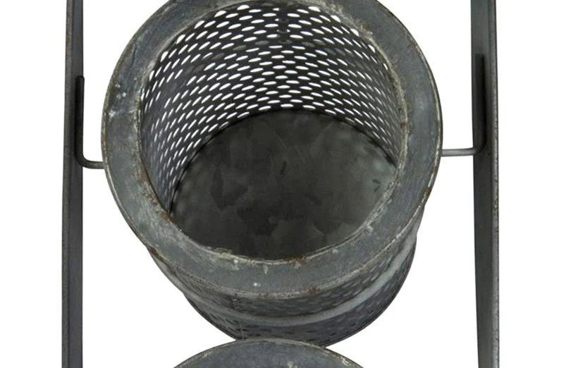 Galvanized Three Tiered Utensil Caddy