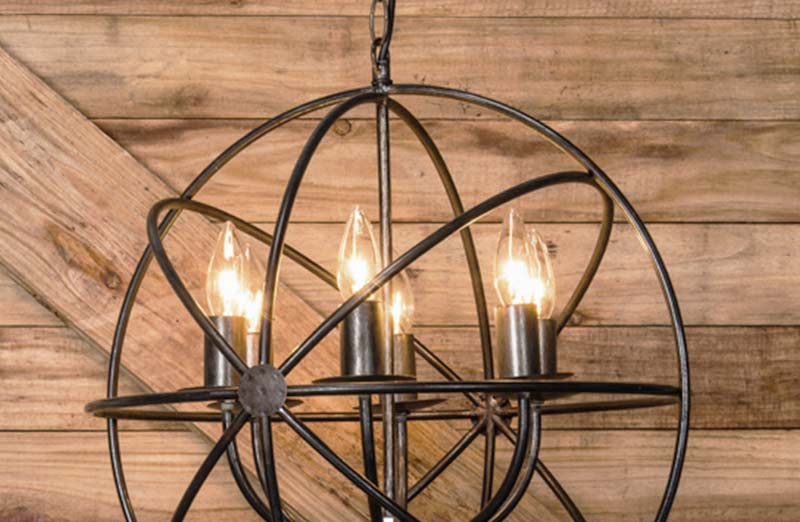 Metal Sphere Chandelier
