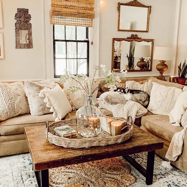 FOUND Hand-Carved Wood Banister Molding Wall Mirror