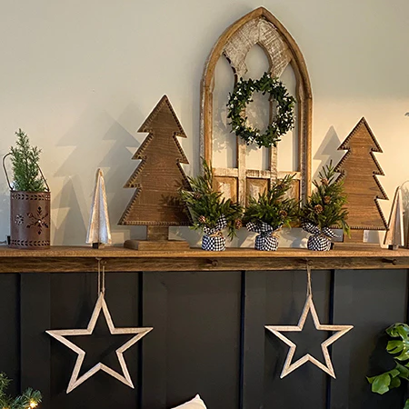 Distressed Wood Cathedral Wall Arch
